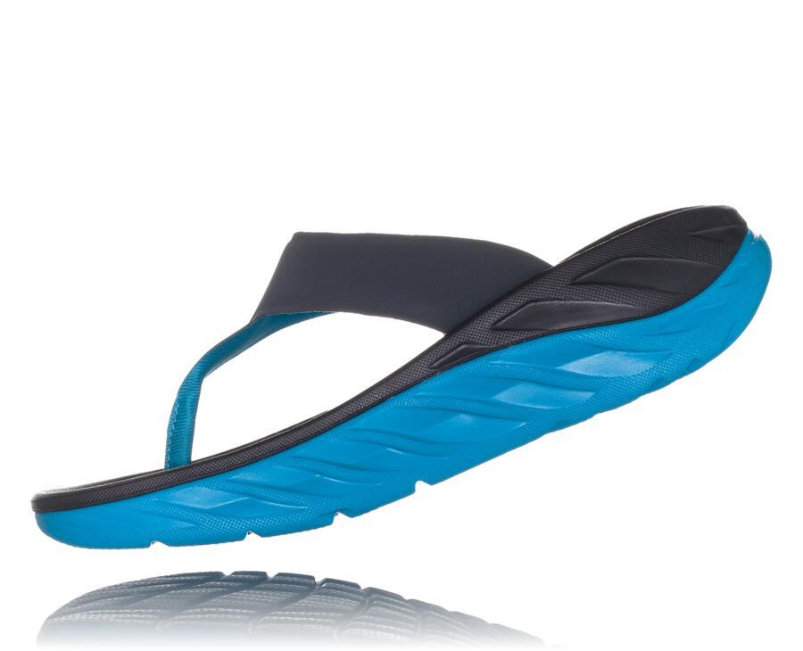 Sandalias Hoka One One Mujer - Ora Recovery Flip - Azul Marino - IZM910375